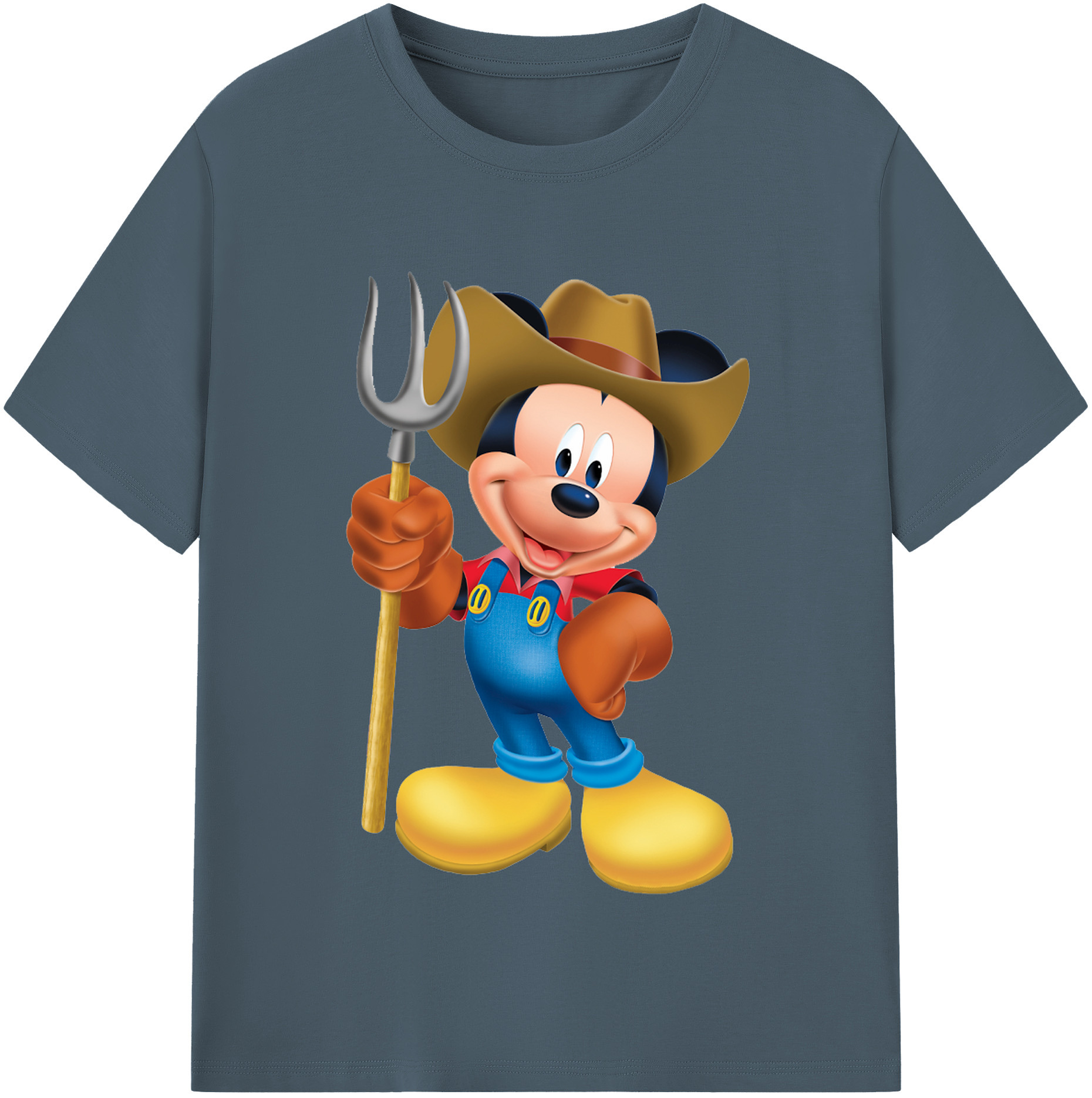 （画像用） ミッキーマウス Mickey Mouse 綿100％半袖Tシャツ（フロントプリント）